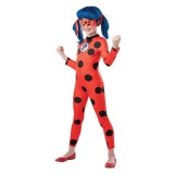 Costum Buburuza Miraculoasa cu masca pentru fete - Ladybug 7-8 ani 122-128 cm