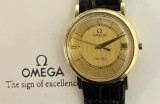 Ceas Omega De Ville vintage din aur masiv de 18k