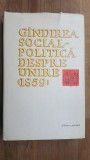 Gandirea social-politica despre Unire 1859