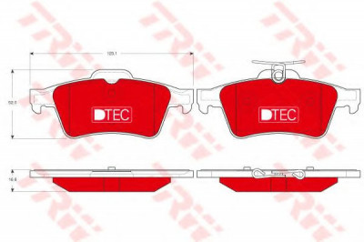 Set placute frana,frana disc SAAB 9-3 (YS3F) (2002 - 2016) TRW GDB1621DTE foto