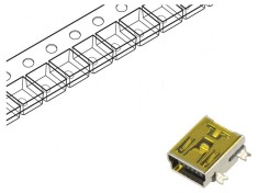 Soclu USB B Mini SMT 5 Pin Orizontal foto