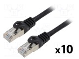 Cabluri Patch LANBERG F/UTP 6 litar CCA PVC negru 0,5m 26AWG Fire: 8