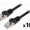 Cabluri Patch LANBERG F/UTP 6 litar CCA PVC negru 0,5m 26AWG Fire: 8