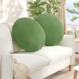 vidaXL Perne de Șezut 2 pcs Verde deschis &Oslash; 40 x 13 cm Catifea 42014251