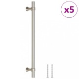 Cumpara ieftin Manere de dulap, 5 buc., argintiu, 192 mm, otel inoxidabil