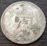 (A972) MONEDA ARGINT UNGARIA - 1 KORONA 1916, FRANZ JOSEPH, MAI RARA, Europa
