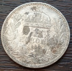 (A972) MONEDA ARGINT UNGARIA - 1 KORONA 1916, FRANZ JOSEPH, MAI RARA