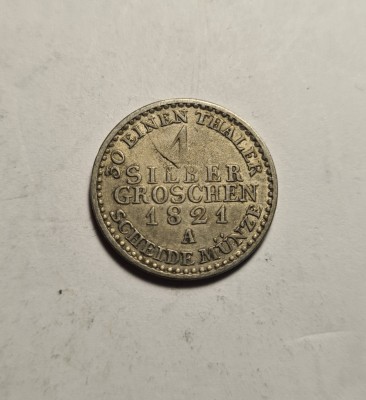 1 Silber Groschen 1821 A Detalii Frumoase foto