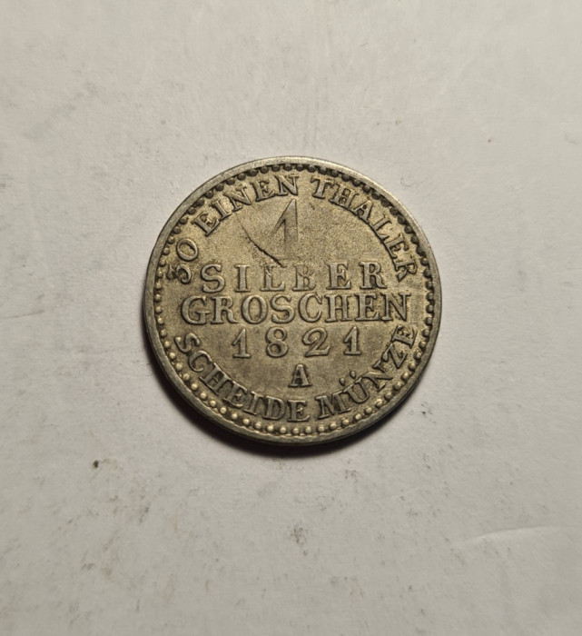 1 Silber Groschen 1821 A Detalii Frumoase