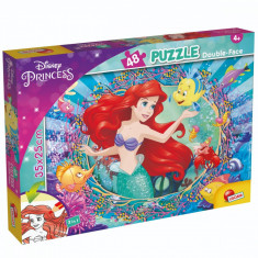 Puzzle 2 in 1 Lisciani Disney Princess, Ariel, M-Plus, 48 piese