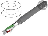 Cablu Alpha Wire Essential C&amp;C 4x22AWG PVC gri &icirc;nchis 300V 305m