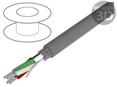 Cablu Alpha Wire Essential C&amp;C 4x22AWG PVC gri &icirc;nchis 300V 305m