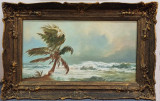 Pictura Marină cu palmier, Marine, Ulei, Realism