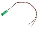 Lampă LED verde plată &Oslash;8mm APEM QS83XXHG220 pentru control cabluri