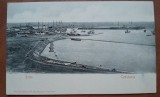 Carte postala, necirculata, Portul din Constanta, sfarsit de secol XIX