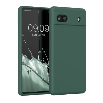 Husa kwmobile pentru Google Pixel 6a, Silicon, Verde, 57815.166 foto