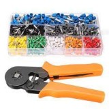 Cleste Sertizat Ferule 0.25-10mm&sup2; + 800 Pini Terminali Electrici, Conectori Cabluri - Set Sertizare Profesional