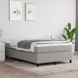 Cumpara ieftin Pat box spring cu saltea, gri deschis, 120x200 cm, textil