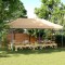 Gossi cort de petrecere pliabil pop-up, 580x292x315 cm, bej