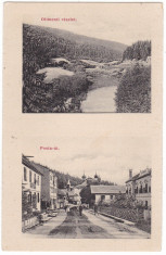 #2393- Romania, Borszek, Borsec Bai carte post. necirculata: Str. Postei, Oltul foto