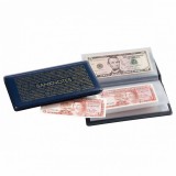 Album Bancnote Leuchtturm Route, 20 compartimente, 182x92mm, Albastru, Clasic pentru Colectie