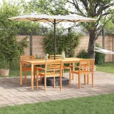 vidaXL Set de masă pentru grădină 7 pcs Maro lemn masiv de acacia