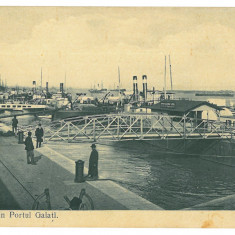 4824 - GALATI, harbor, ships, Romania - old postcard - unused