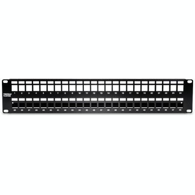 Patch Panel ecranat 48 porturi blank keystone 2U - TRENDnet TC-KP48S SafetyGuard Surveillance foto