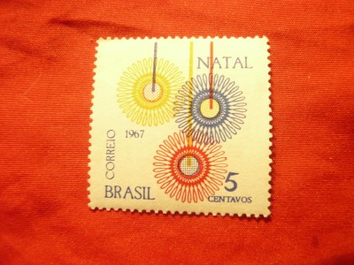Serie Brazilia 1967 Craciunul , 1 valoare foto