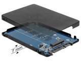 Adaptor SATA 22 pini la M.2 NGFF + rack extern 2.5&quot;, Delock 62688