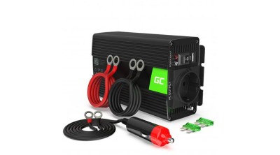 Inversor de putere auto Green Cell de la 24V la 230V convertor de tensiune (amplificator de tensiune) 300W / 600W Ambalaj deschis foto