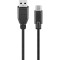 Cablu USB 2.0 tata la USB Type C tata 1.8m 3A negru Goobay
