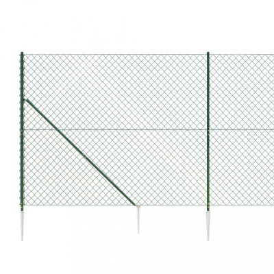 Gard plasa de sarma cu tarusi de fixare, verde, 2,2x10 m GartenMobel Dekor foto