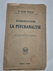 Carte veche 1925 Sigmund Freud Introduction a la psychanalyse Limba franceza