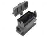 Han B Base SM HC 2 x M32 plastic cover - Capac plastic pentru 2 prize Han B Base SM HC M32