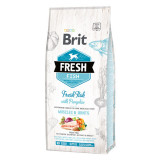 Brit Fresh Muscles &amp; Joints Adult L-XL, Pește cu Dovleac, hrană uscată conținut redus cereale c&acirc;ini, 12kg