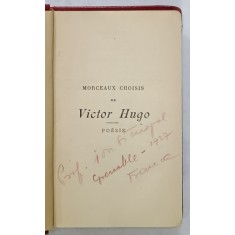 MORCEAUX CHOISIS de VICTOR HUGO , POESIE , 1925 , LEGATURA INTEGRALA PIELE