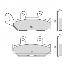 Placute frana (Sinter) Yamaha XTZ 660 Tenere 1991-1996 Cod Produs: MX_NEW 225103203RM