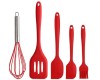 Set 5 Ustensile Bucatarie Silicon Termorezistent - Tel, Spatule, Pensula - Diverse Culori