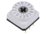 &Icirc;ntrerupător codificare HEX/BCD Poz: 16 THT Rcontact 80m&Omega;