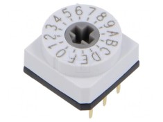 &Icirc;ntrerupător codificare HEX/BCD Poz: 16 THT Rcontact 80m&Omega;