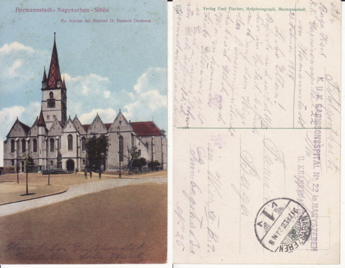 Sibiu- Biserica Evanghelica-cenzura WWI, WK1