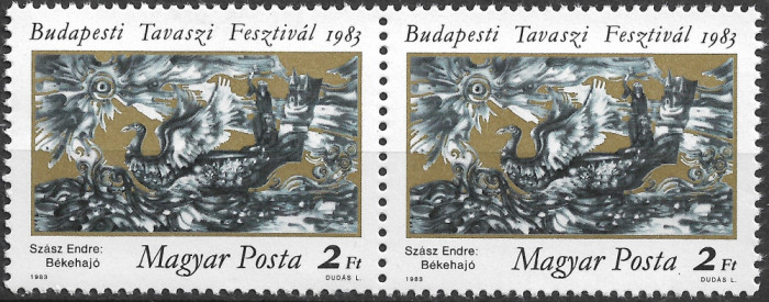 Ungaria - 1983 - Festivalul de Primăvară - pereche - serie com. neuzată (T447)