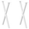 VidaXL Picioare de masă &icirc;n formă de X, 2 buc., alb, 57x(72-73) cm, oțel 4012913