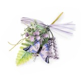 Cumpara ieftin Floare artificiala multicolora si Fluturas cm 20 H