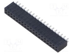 Conector şiruri pini mamă PIN 38 2,54mm aurit THT SAMTEC
