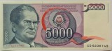 Cumpara ieftin BANCNOTA COMUNISTA 5000 DINARI - RSF YUGOSLAVIA, anul 1985 *cod 946 B = UNC TITO