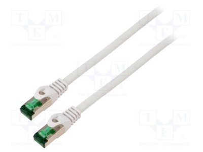 Patch cord S/FTP 7 litat Cu LSZH gri 1m 26AWG Fire: 8 LANBERG foto