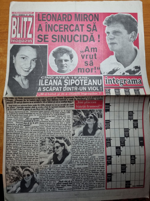 ziarul blitz - anul 2 ,nr 40-ileana sipoteanu,leonard miron,mihai constantinescu