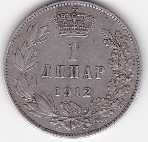 Serbia 1 Dinar 1912 foto